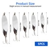 FishingPepo 5pcs Fishing Lures Spoons Trout Lures Hard Metal Spinner