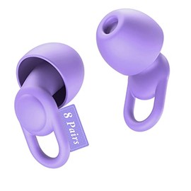 Tapones de silicona para reducción de ruido, reutilizables, suaves y cómodos para dormir, sensibilidad al ruido y vuelos, 16 almohadillas para los oíd