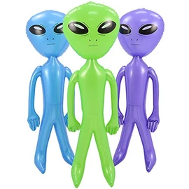 Rhode Island Novelty Inflable de 54.5 Pulgadas Jumbo Alien Colores Surtidos, una Pieza por Pedido