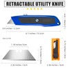 DIYSELF 4 Pack Retractable Box Cutters, Utility Knives with 10