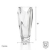 Mikasa Cassia Crystal Glass Vase, 12 Inch