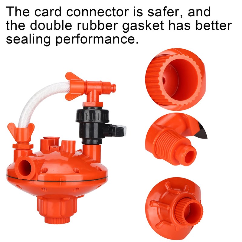 Chicken Water Dispenser Pressure Regulator, 2 Way Recoil Pressure Regulator