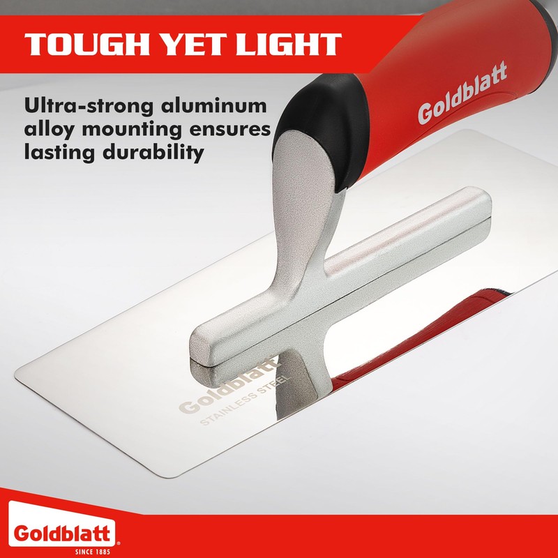Goldblatt Venetian Plaster Finishing Trowel Set, 3 Pieces Polished Stainless