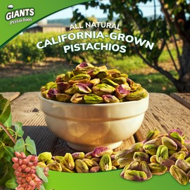 GIANTS Go Naked Dill Pickle Pistachios - Shelled Pistachios, Pistachio Nuts, Pistachios No shell, Individual Packs, High Protein Flavored Pistachio Nuts - 3 oz Bags (Pack of 2)
