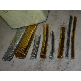 CHROME X/C 5/16" GOLD  X/C BRAIDED SLEEVING TECHFLEX 10ft