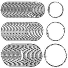 ZEONHEI Pack of 150 Silver Book Rings, 3 Sizes Metal Binder Index Cards Rings Book Rings Loose Leaf Connector Binder Rings for Memo Shelf, Name Tags, Key Rings, 20 mm 25 mm 30 mm
