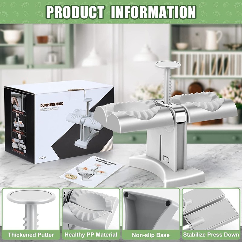 Dumpling Maker Machine - Household Double Head Automatic Mould Press