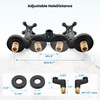 gotonovo Wall Mount Kitchen Sink Faucet Double Cross Handle Commercial