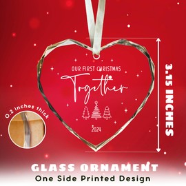 Our First Christmas Together Ornament 2024 - Wedding Gifts - Wedding Gifts for Couples 2024 - Wedding Gifts for Couple - Future Mr and Mrs Gifts, Married Couple Gifts - 1st Together Christmas Ornament