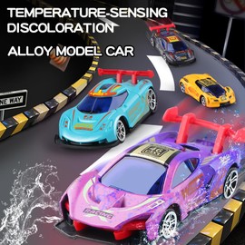 1:64 Scale Alloy car Model, Temperature-Sensing Discoloration, zinc Alloy Scooter, Children's Boys' and Girls' Toys, Birthday Gifts (Section B)