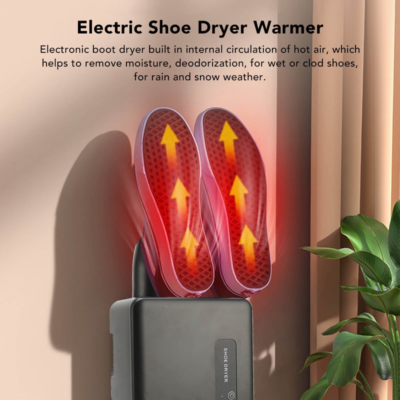 Electronic Boot Dryer Adjustable 3 Time Setting Warm Wind Low