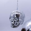 Disco-Ball Human Head Skull Decor - Reflective Skull Ornament, Skull