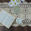 kilofly Handmade Crochet Cotton Lace Table Runner Tablecloth, 15 x