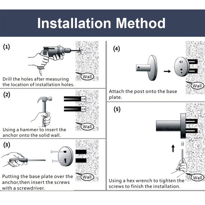 Wall Mount Bathoom Towel Hook, SUS304 Stainless Steel Towel Robe