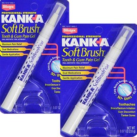Kank-A Soft Brush Tooth & Gum Pain Gel - 0.07 oz, Pack of 2