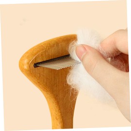 minkissy 2pcs Pet Comb Pet Hair Comb Dog Cat Comb Dog Grooming Rake Shedding Comb with Handle Puppy Comb Cleaning Tools Dog Clean Comb Bridegroom Pet Dog Hair Removal Stainless Steel