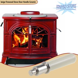 lrnyso Beige Firewood Stove Door Handle Ceramic 000-4342 0005854 30004175K fits Vermont Castings Defiant, Encore, Intrepid, Madison, Vigilant, Stardance, Pinnacle Gas Wood Stoves