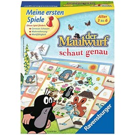 Ravensburger 22167 - Der Maulwurf schaut genau - Zuordnungsspiel für Kinder, verschiedene Spielvariationen für 1 bis 4 Spieler ab 3-6 Jahren