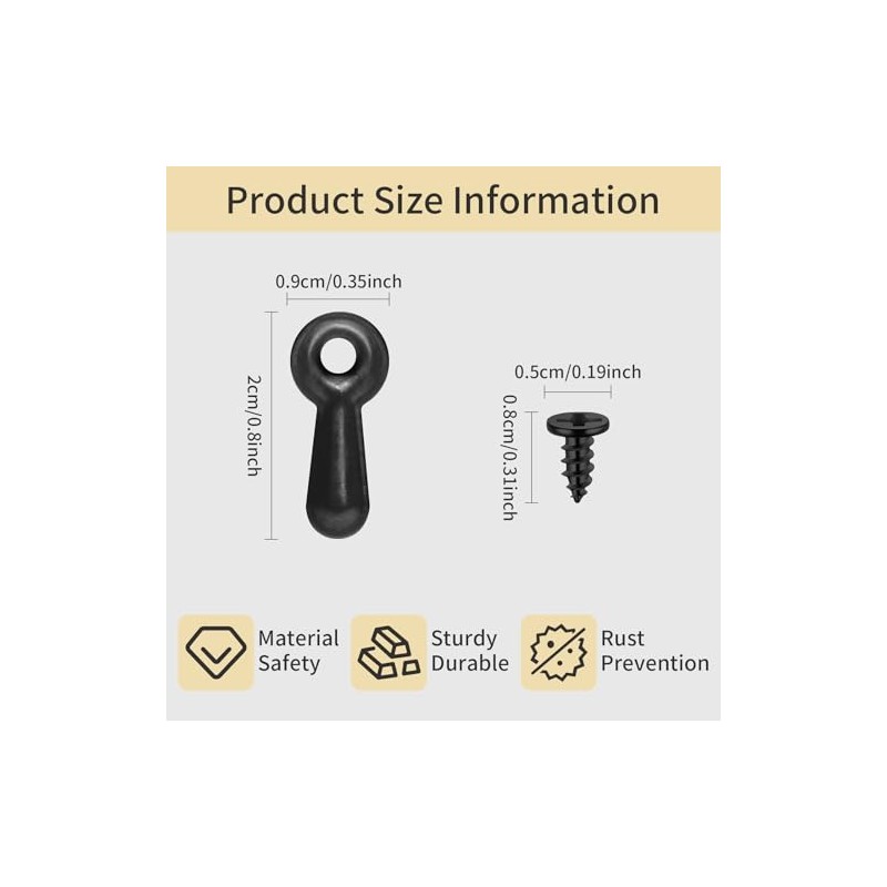 Picture Frame Turn Button Fasteners Set,100 pcs Turn Button Fasteners