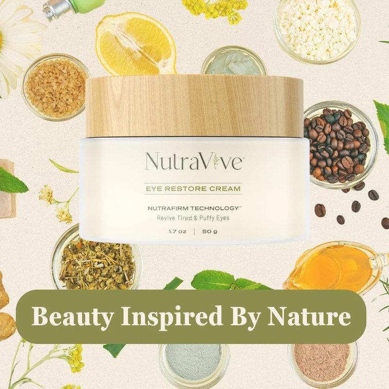 NutraVive Eye Restore Cream – Under Eye Cream For Puffiness
