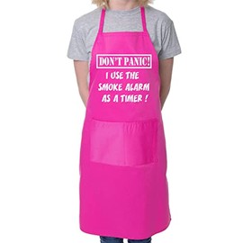 Don't Panic Fathers Day Gift Funny BBQ Cooking Novelty Apron Pink