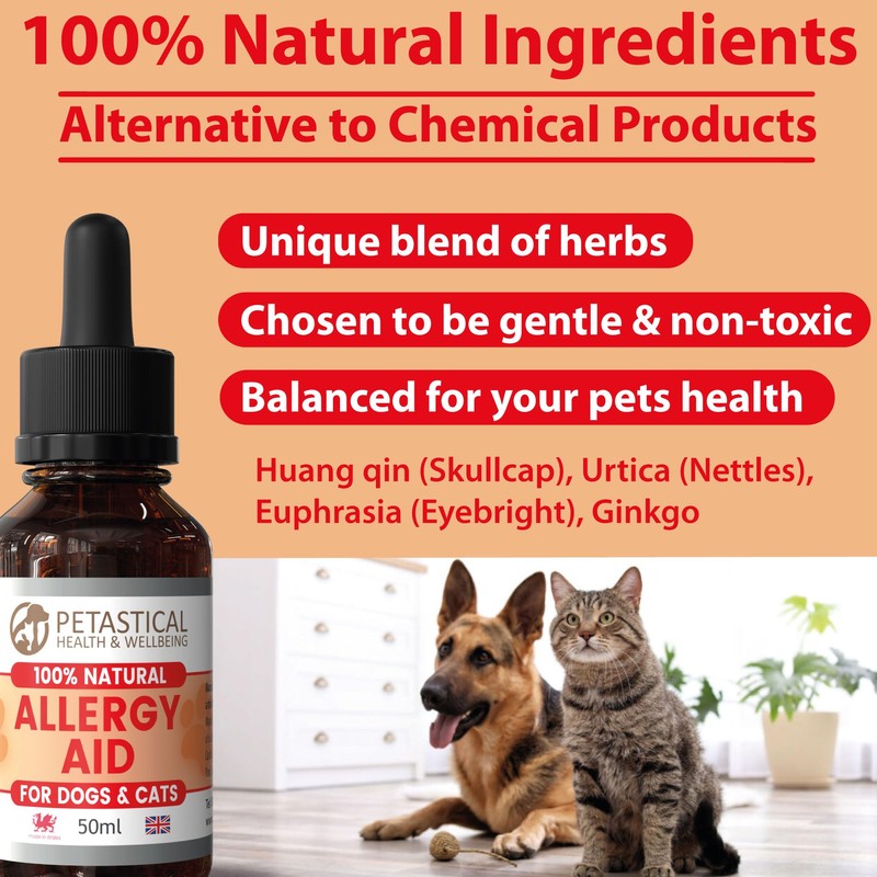 Petastical Allergy Aid for Dogs, Antihistamine for Cats, Allergy Relief,