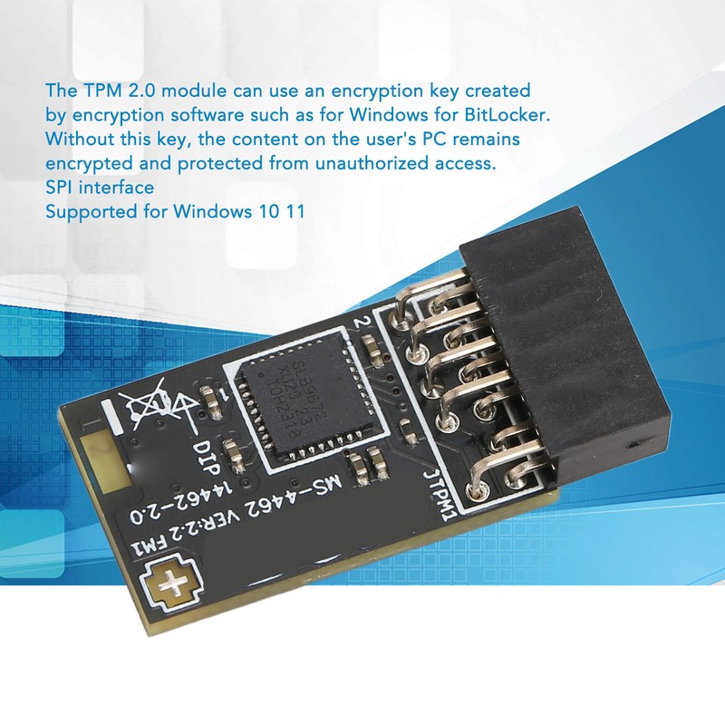 TPM2.0 Module TPM SPI 12Pin Encryption Security Module with SLB