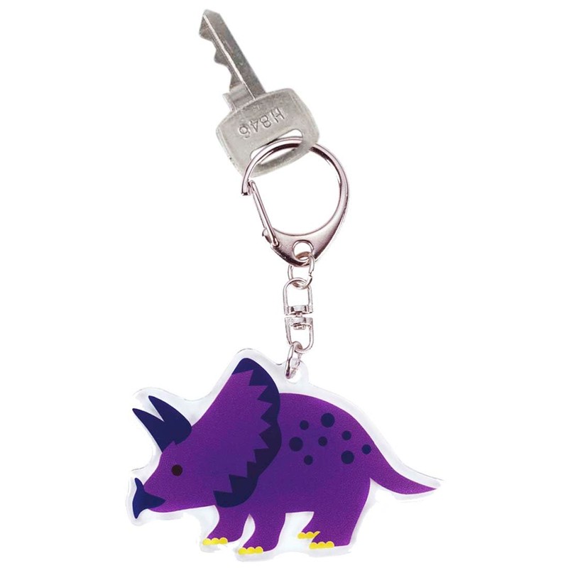 Skater ZACK1-A Burger Conx Dinosaurus Triceratops Acrylic Keychain