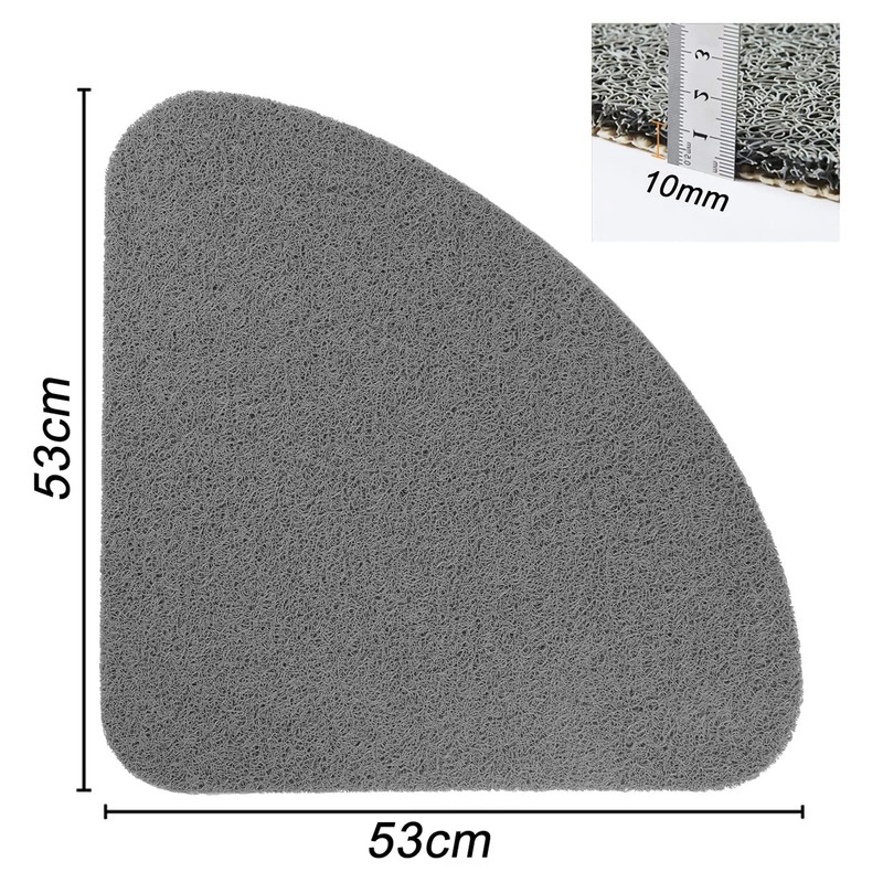 ROIMOE Shower Mat, Non-Slip Triangular, PVC Loofah Massage Shower Mats