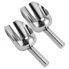 2pcs Stainless Steel Ice Scoop Professional Large Capacity Polished Semicircular