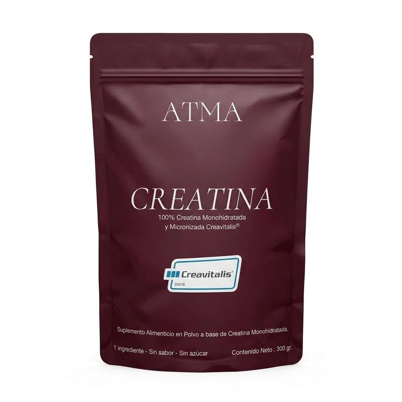 ATMA Creatina Monohidratada 300g | Pura Creavitalis® | 60 Porciones