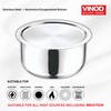Vinod Cookware Indian Stainless steel Multipurpose Tope with Lid -