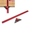 400mm Woodworking Hole Scribing Ruler Aluminum Alloy 360° Rotating Line