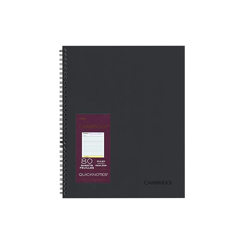 Cambridge Quick Notes Planner/Business Notebook, 9-1/16 x 11, 80 Sheets,