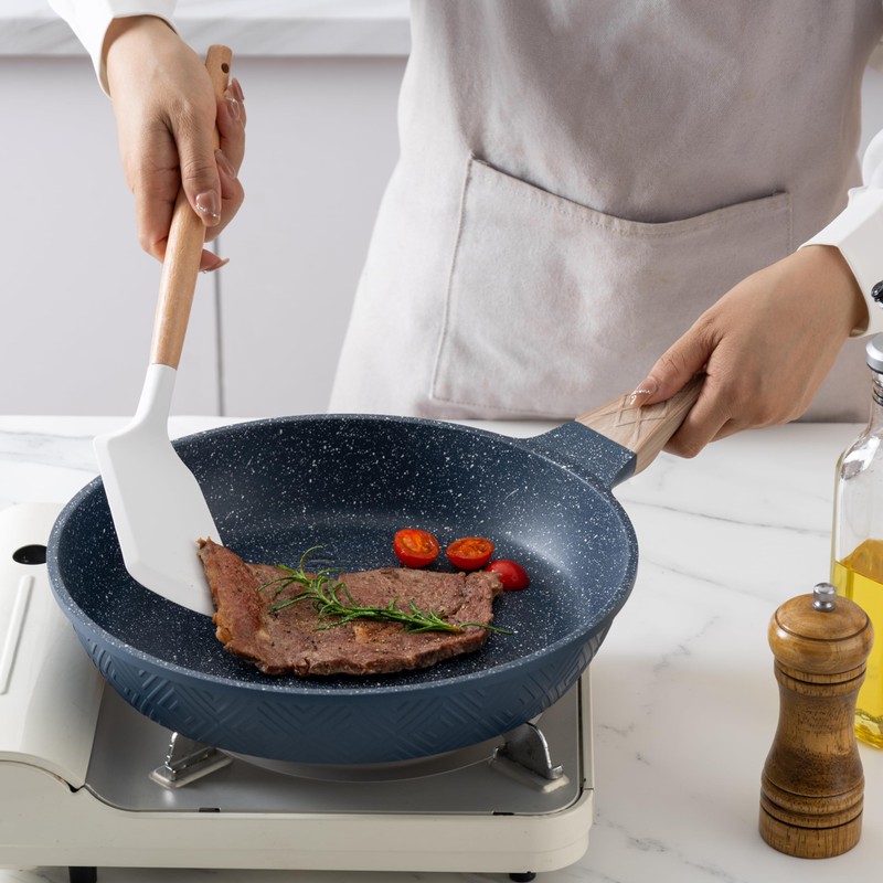 Country Kitchen Non-Stick Cast Aluminum Cookware Set - Durable Kitchen