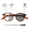 TR90 Transition Photochromic round full lens Reading Glasses For Men