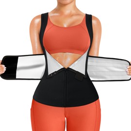 TrainingGirl Sauna Sweat Suit for Women Waist Trainer Workout Faja Weight Vest Body Shaper Shirt Band