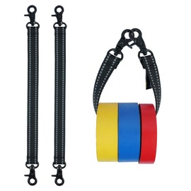 MELOTOUGH Electrical Tape Holder Tape Thong with Trigger Snap Hook Electrical Tape Strap for Tool Bag, Tool Backpack, Tool Belt(Black 2pcs)