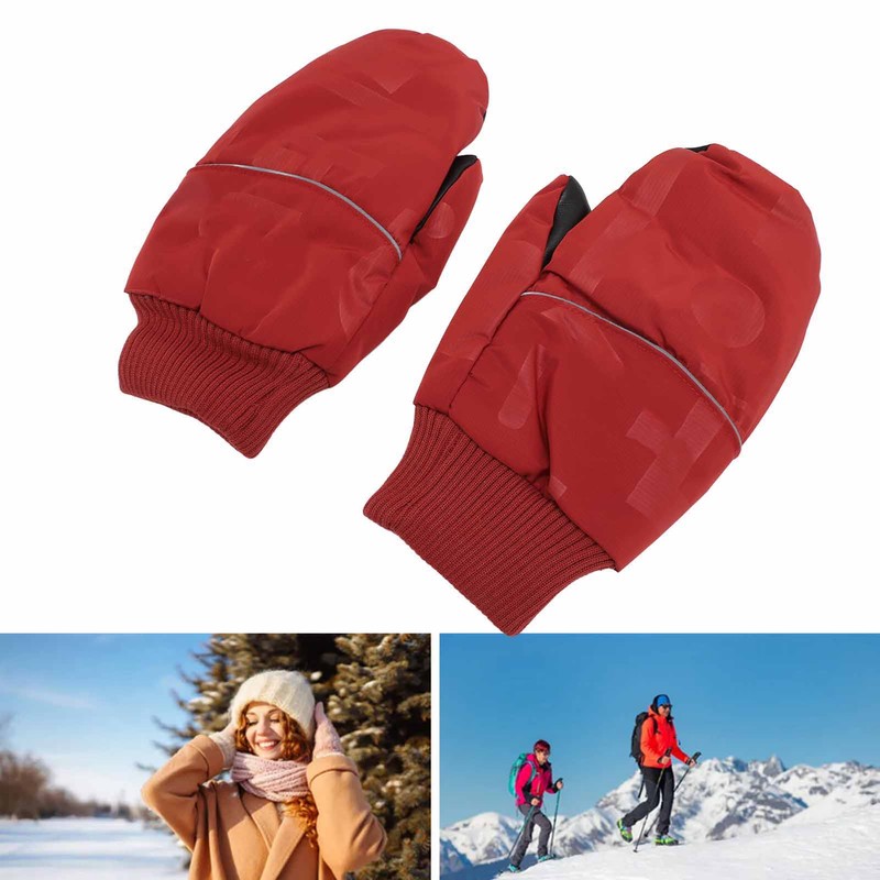 Down Gloves Waterproof Prevent Slip Breathable Winter Thermal Warm Snow