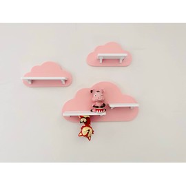 PsGreen Set of 3 Pink Clouds Compatible with Toniebox Tonie Figures
