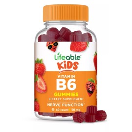 Lifeable Vitamin B6 Gummies For Kids for Nerve Function Support | 60 Gummies