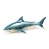 WitnyStore 4" Long White Shark 3D Resin Fridge Magnet Sea