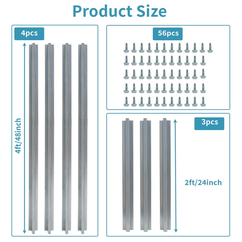 RDUIGT Heavy Duty Steel Garage Door Strut 16Ft Garage Door