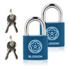 2 Pack Iron Padlock with Keys Heavy Duty Padlock High