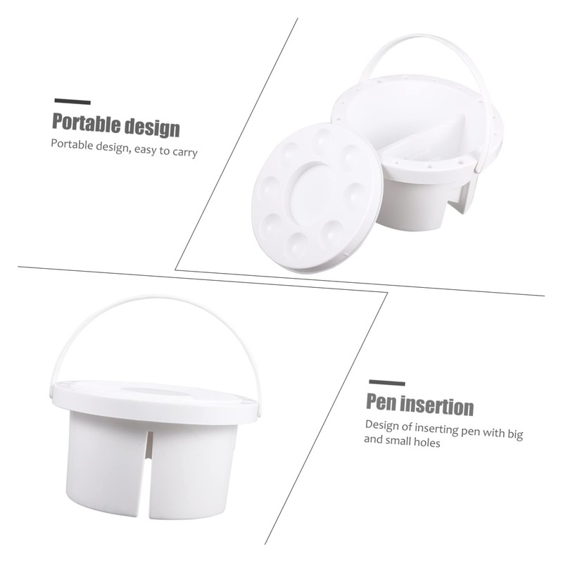 DOITOOL Pen Wash Bucket Multi-use Painting Brush Basin Tidy Art