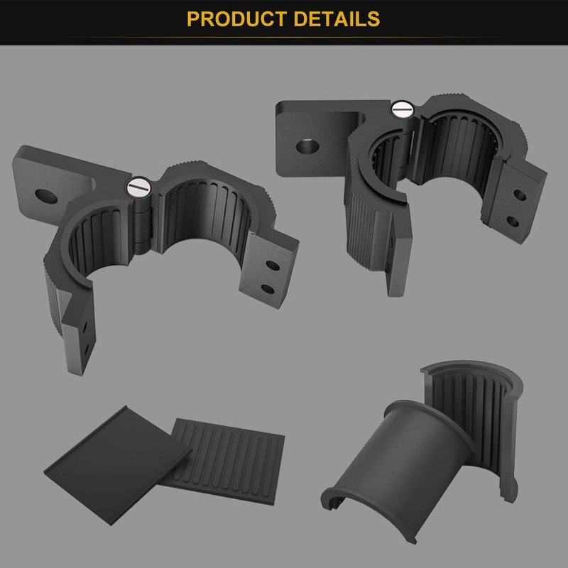 Audak 1 Pair Aluminum Mounting Bracket Kit Tube Clamp for