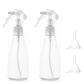 Acylulu 2 Pack Spray Bottle Set 200ml/6.8oz Containers with 2 Funnel Leakproof Plastic Portable Water Mister for Watering Flowers Hair Care