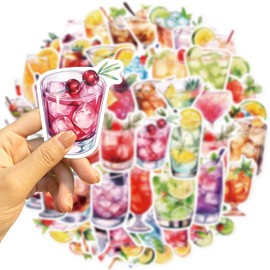 50pcs Drinking Stickers for Notebook Guitar Skateboards Laptops Water Bottles Bikes Luggage Computer Phone Hard Hat Car Che