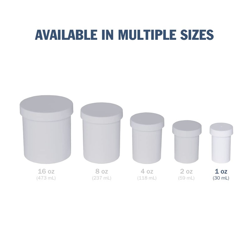EZY DOSE Ointment Jar and Container, Screw on Cap, 1