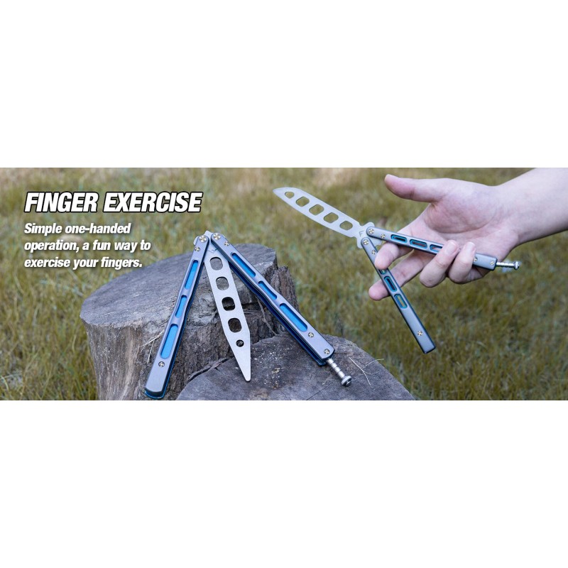 FLISSA 2 PC Multi-functional Practice Tool Non-sharp Blade Butterfly Balisong